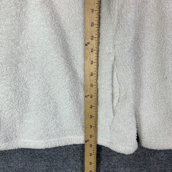 Patagonia Fleece Sherpa Teddy Pullover 1/4 Zip XLarge 14‎ Girls White - Picture 6 of 11